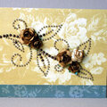 NEW CHA Zva Creative card - brown floral