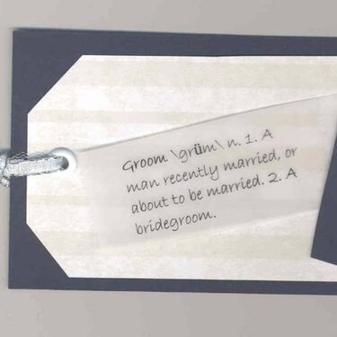 Wedding-Groom Definition Tag