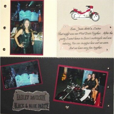 Black &amp; Blue Harley Davidson Party