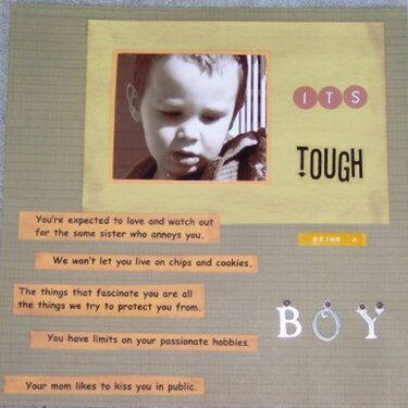It&#039;s tough being a boy