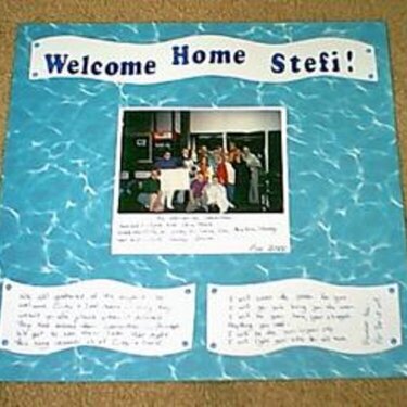 Welcome Home, Stefi!