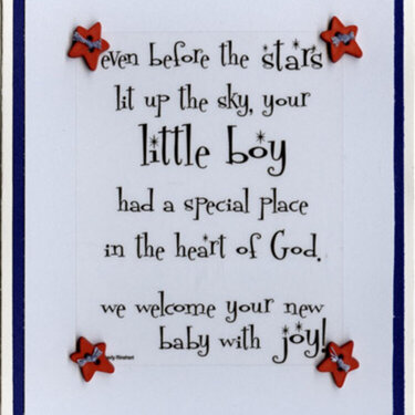 Baby Boy Shower Card