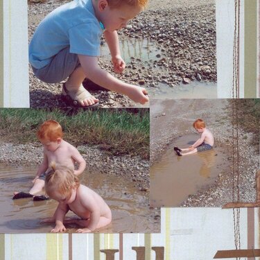 a boy and a puddle (right)