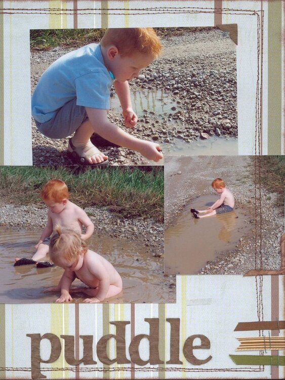 a boy and a puddle (right)