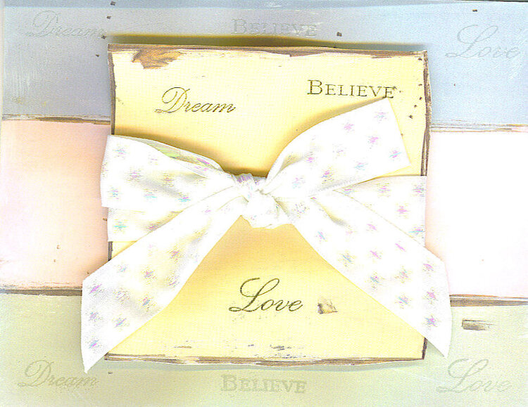 Dream, believe, love - card