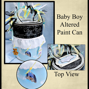 Baby Boy Altered Paint Can