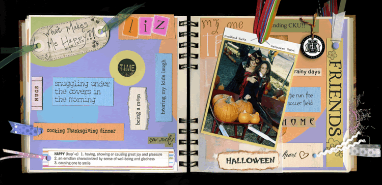 &quot;What Makes Me Happy&quot; Circle Journal Spread 1