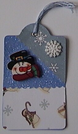 Snowman tag for a swap