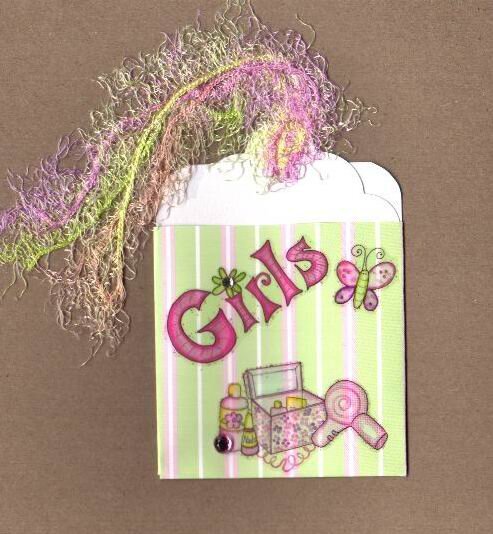 Girl Book Pocket with tag