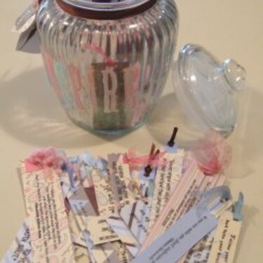 Inspiration Jar with tags