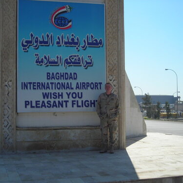 Art Davis at Baghdad Airport