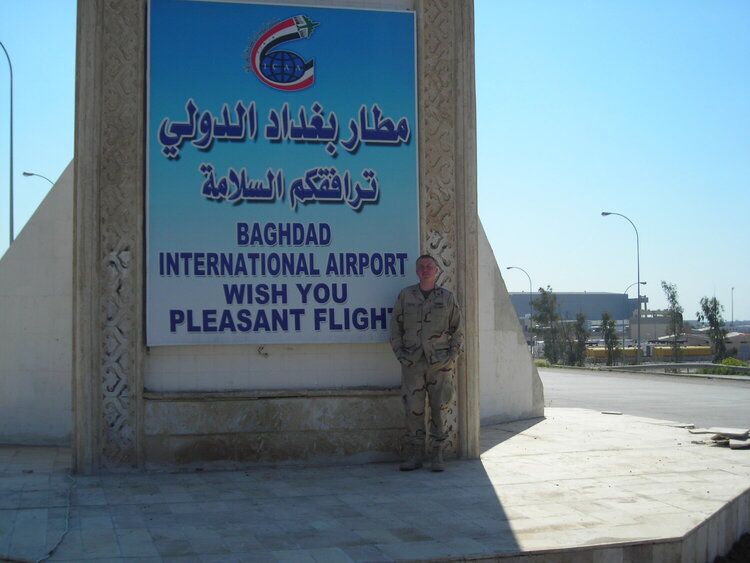 Art Davis at Baghdad Airport