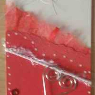 Red and White Valentine&#039;s tag