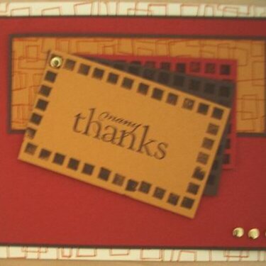 Retro thank you card