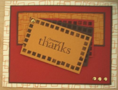 Retro thank you card