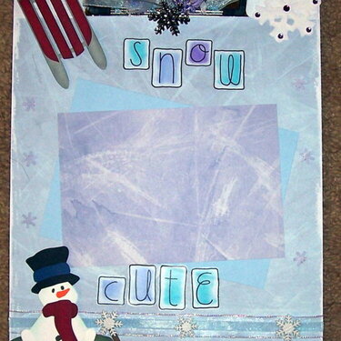 Altered Clipboard Snow Cute