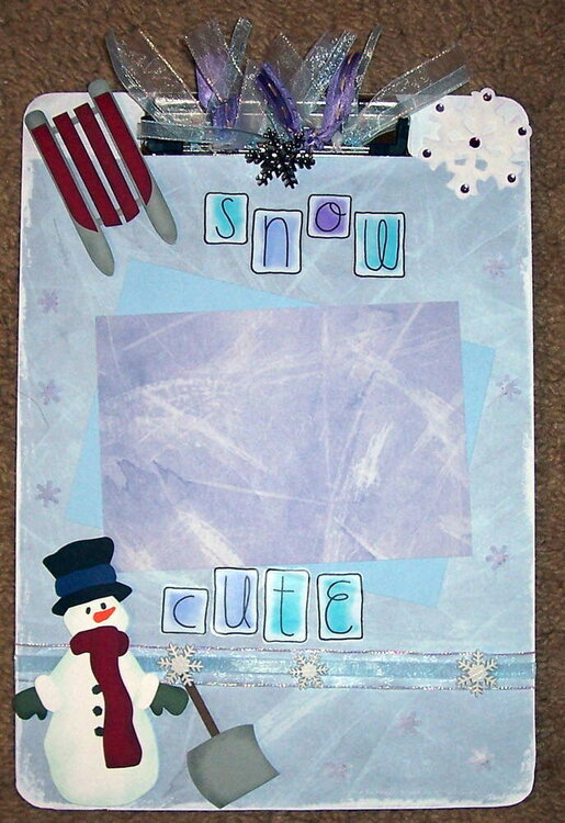 Altered Clipboard Snow Cute