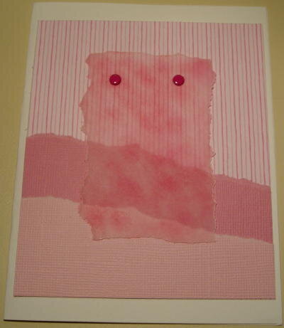 Pink Eyelet Thank You Card