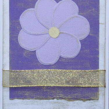 Gold and Purple Flower Card