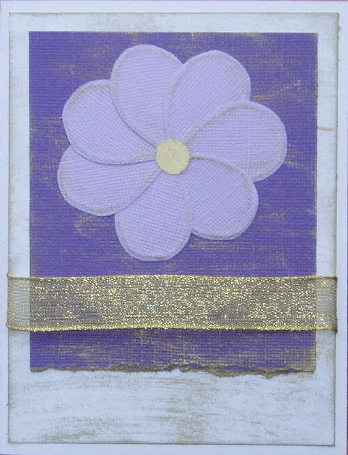 Gold and Purple Flower Card