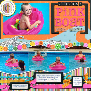 Elijah&#039;s Pink Boat (for boys)