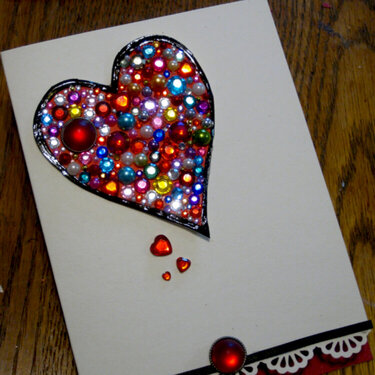 sparkly Valentine card
