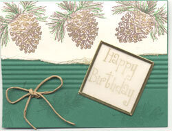 Pinecone Birthday Card
