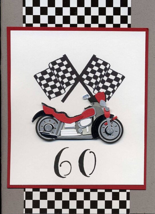 60th Birthday Motorcycle card