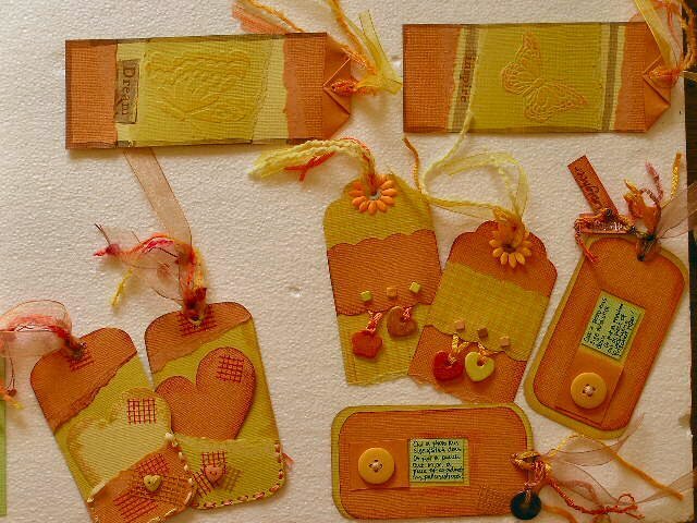 Sunbeam &amp; Apricot Tags for Bazzill Swap