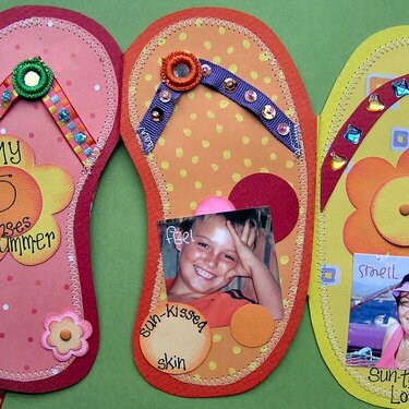 Close up detail of Flipflop book