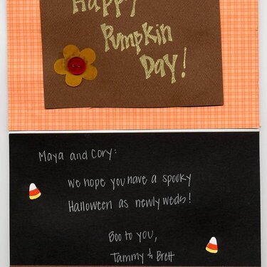 Pumpkin Halloween card - inside