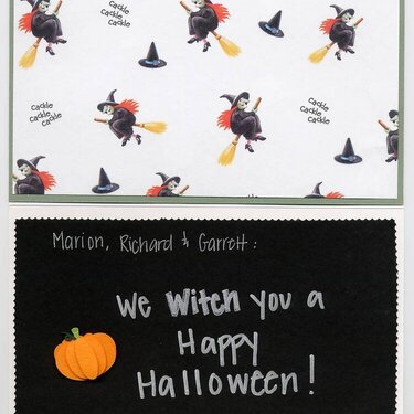 Witch Halloween card - Inside