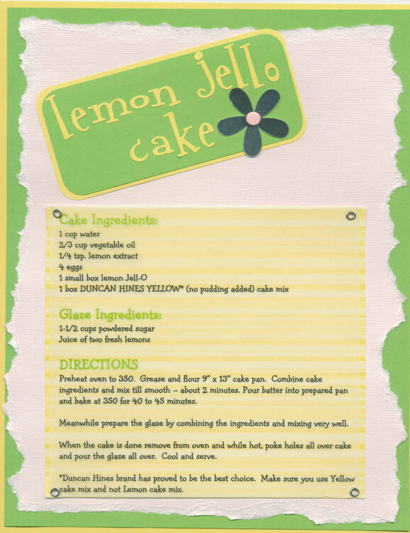 Lemon Jello Recipe