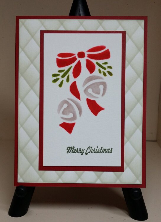 Darice Bells &amp; Bow Stencil with Pillow-Top Background