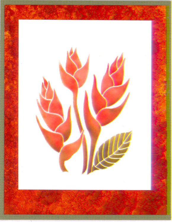 Dreamweaver Heliconia, original card