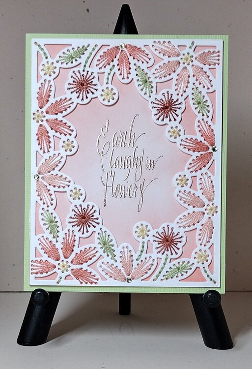 Spellbinders Stitched Card Front