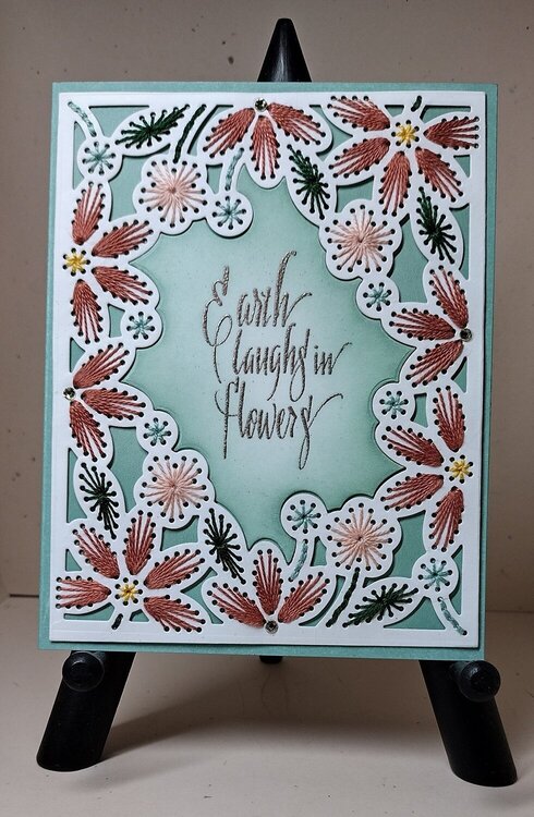 Spellbinders Stitched Card Front