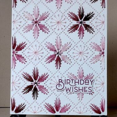 Spellbinders Stitched Petal Diamond Background