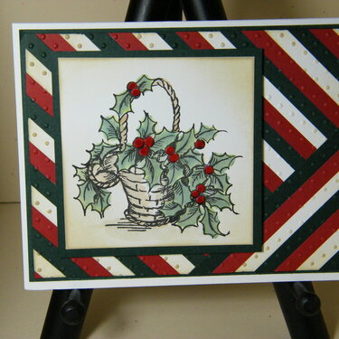Stampendous Holly Basket & Scrappy Background