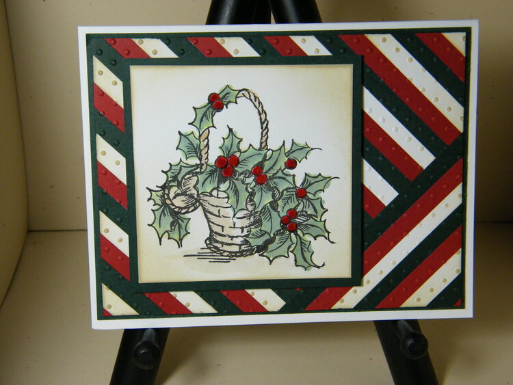 Stampendous Holly Basket &amp; Scrappy Background