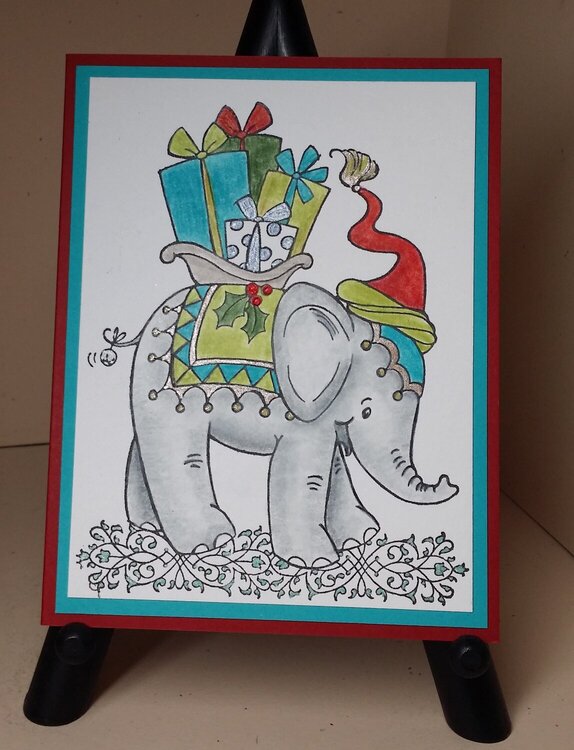 Stampendous Pachyderm Presents &amp; Prismacolor Pencils