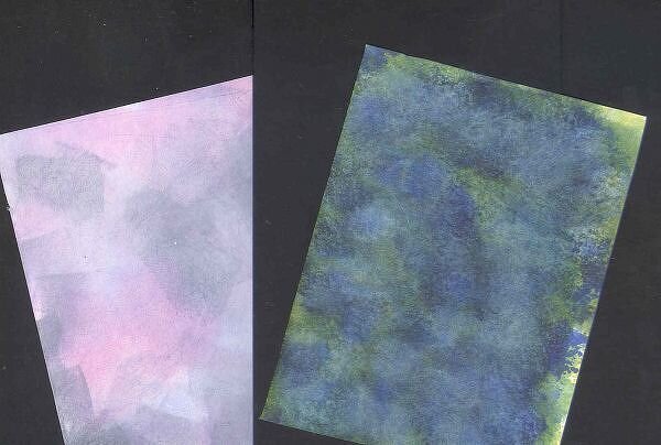 In Progress_Samples of Tyvek and Cheesecloth Backgrounds