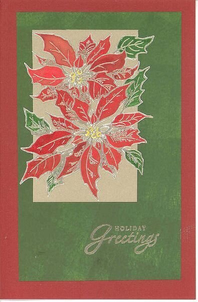 Isa&#039;s Christmas Card Challenge--PSX Poinsettia &amp; Twinkling H2O&#039;s