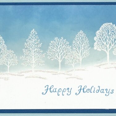 Stampin&#039; Up! Lovely as a Tree -- Embossed in White