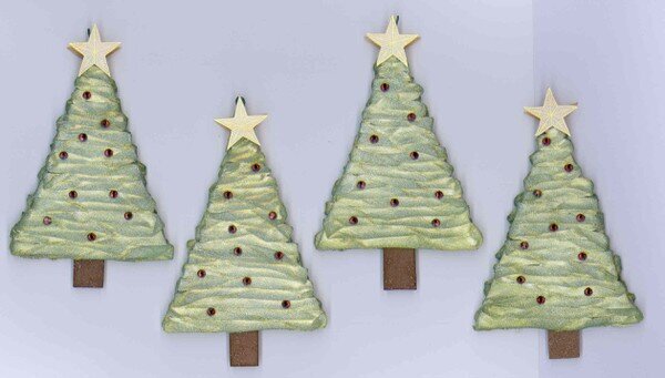 Ornaments:  Sticky-Back Canvas Christmas Trees