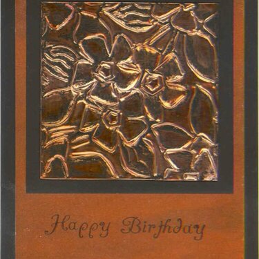 Stamped, Embossed, and Torched Copper