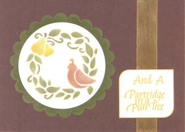 And a Partridge in a Pear Tree -- Stenciling