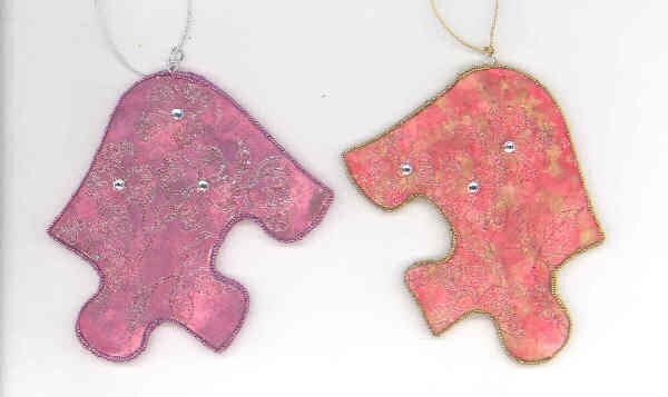 Christmas Puzzle-Piece Ornaments