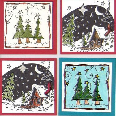 3" x 3" Card Swap:  Christmas Gift Cards