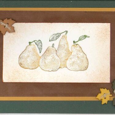 Pears--Direct to Rubber with Tombow Markers